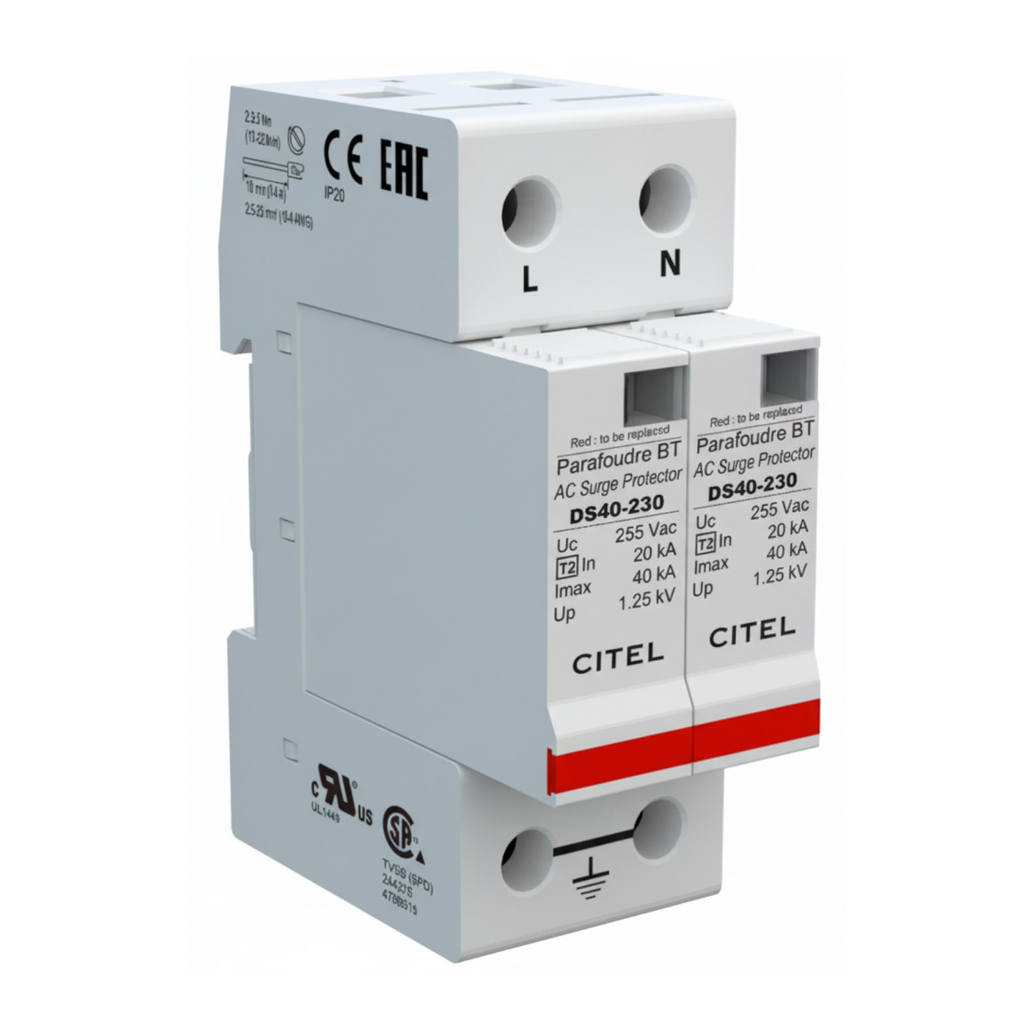 Parafoudre CITEL AC monophasé T2 / C461501 DS42-230